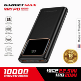 GADGET MAX RAY PD Series 10000mAh PD+QC Fast Charging Power Bank(PD 20W+QC 22.5W) - Black